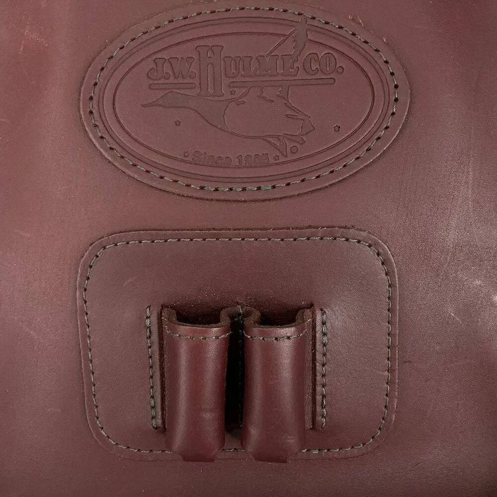 J.W Hulme Leather Shooting Shell Pouch Hunting Cartridge Bag Oxblood USA Vintage